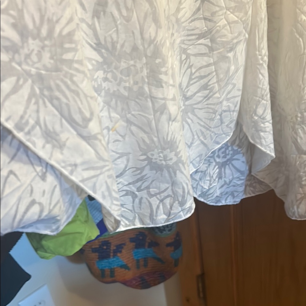 White Stag White A-Line Midi Skirt with Asymmetrical Style-Flaw - Picture 8 of 11
